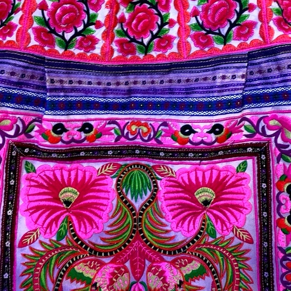 Pink/Purple Floral Abstract Tote Bag - Picture 7 of 7